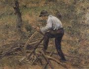 Camille Pissarro Pere Melon Sawing Wood,Pontoise (nn02) oil painting on canvas